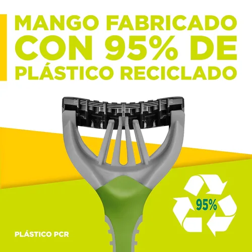 Miniatura 7 de Wilkinson Sword Xtreme 3 Eco Green X 4 - Maquinilla de afeitar desechable para hombre ecológica y reciclable - 70 Gr 4027800175000