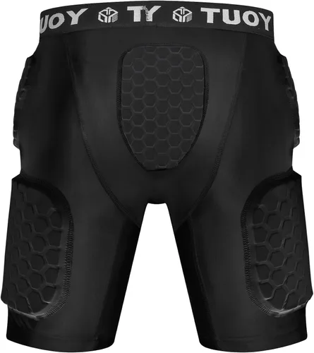 Miniatura 2 de Faja de fútbol acolchada para hombre, 5 almohadillas, almohadillas de fútbol integradas con protector de muslos para fútbol y béisbol