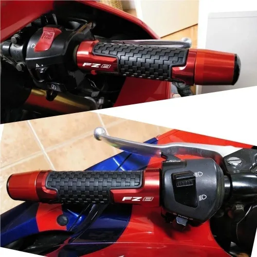 Miniatura 3 de Antideslizante manillar agarre cubre 7/8 "0.866 in CNC aluminio motocicleta mango agarres agarre para FZ8 FZ 8 2010 2011 2012 2013 2014 2015 2016