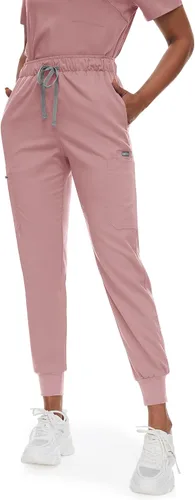 Miniatura 3 de niaahinn Conjunto de uniforme médico para mujer con cuello en V clásico y pantalones deportivos de yoga, uniforme médico de enfermería