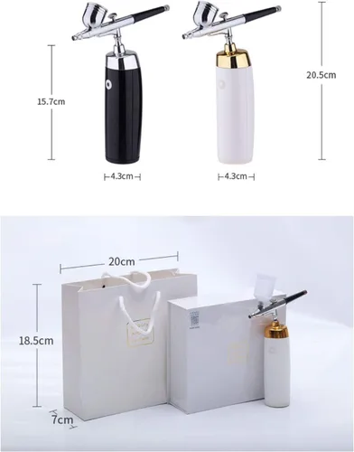 Miniatura 4 de I.E.E. - Juego de aerógrafo de maquillaje portátil recargable con mini compresor de aire, vaso de tinta, bolígrafo en aerosol para tatuaje, arte
