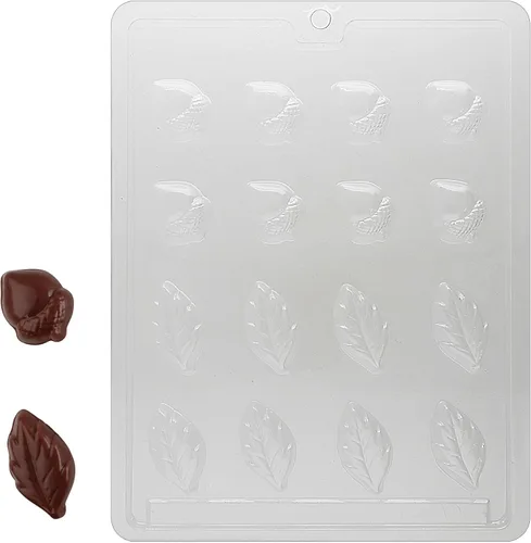 Cybrtrayd Life of the Party - Molde de bellotas y hojas para corona de caramelo de chocolate en bolsa protectora sellada impresa con instrucciones