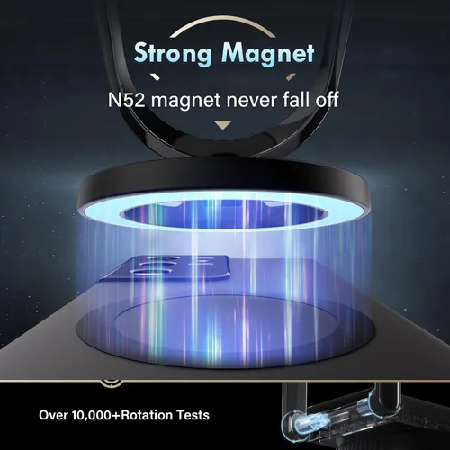 Miniatura 3 de Coverado Soporte magnético para teléfono de automóvil, soporte magnético al vacío para automóvil, rotación de 360°, imán fuerte, soporte de teléfono
