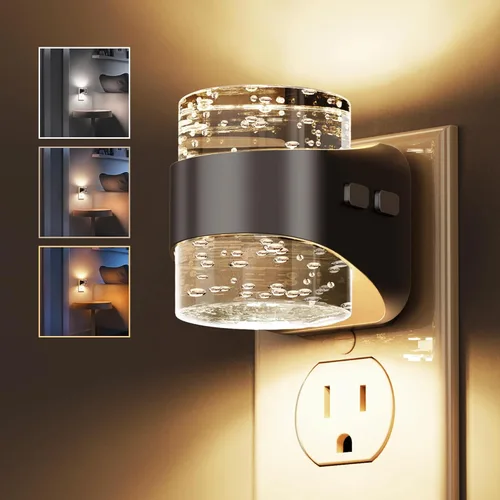 L LOHAS LED Luz nocturna, luces nocturnas de burbujas enchufables a la pared, 3000 K/4000 k/5000 K, luz nocturna de temperatura de color ajustable,