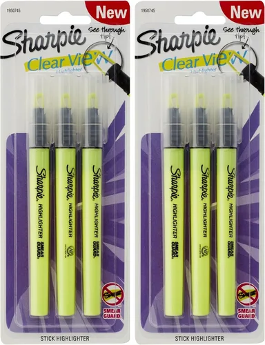 Miniatura 8 de Sharpie Clear View - Marcador resaltador, amarillo, paquete de 3 (1950745)