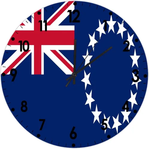 Miniatura 113 de Cheyan Reloj de pared con bandera de Canadá de 12 pulgadas, silencioso, sin tictac, de PVC, funciona con pilas, reloj redondo decorativo, regalo