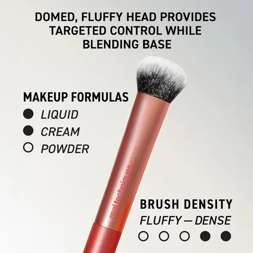 Miniatura 4 de Real Techniques Juego de 6 piezas de brochas de maquillaje esenciales para el día a día, incluye 4 brochas y 2 esponjas de maquillaje, para base