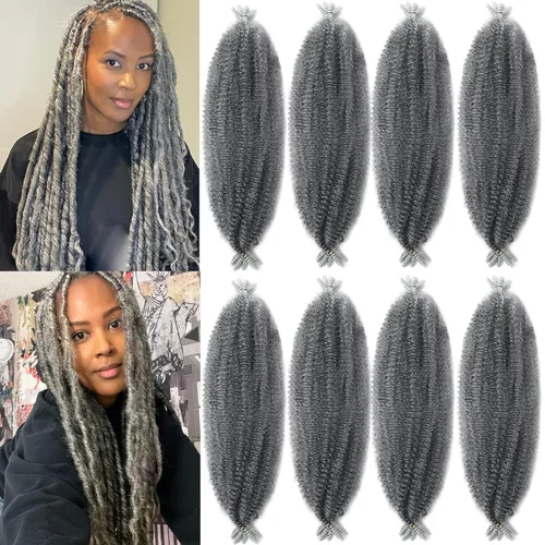 Miniatura 67 de Marley Twist - Cabello trenzado de 10 pulgadas, cabello trenzado preseparado y afro trenzado, 8 paquetes para rastas sintéticas desgastadas