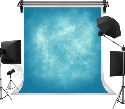 Kate telón de fondo abstracto y vintage de color azul de 5 x 7 pies para estudios profesionales de fotografía