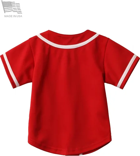 Miniatura 4 de Ma Croix Mx - Camiseta de béisbol con botones para niños
