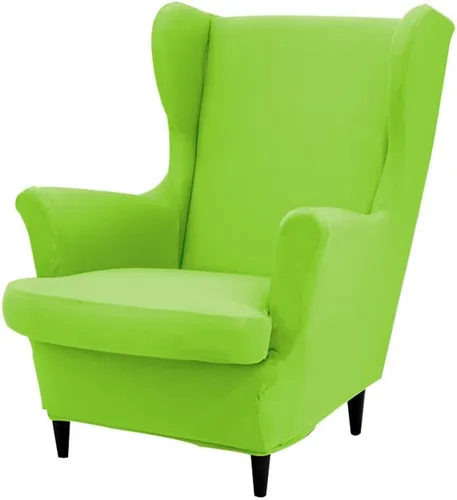 Miniatura 26 de Fundas para silla Wingback, 2 piezas, fundas elásticas para sillón de ala de color sólido con parte inferior elástica, protector de muebles
