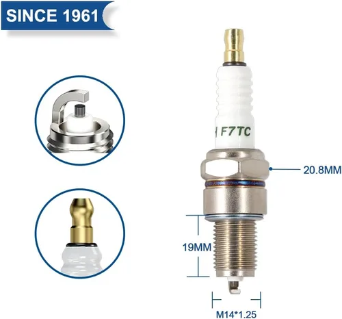 Miniatura 2 de Paquete de 4 bujías TORCH F7TC de repuesto para NGK BP7ES, Bosch W5DC, CHAMPION N9YC N7YC N79Y, DENSO W22EP-U, OEM