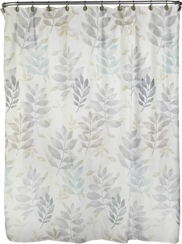 Miniatura 12 de SKL Home by Saturday Knight Ltd. Cortina de ducha de tela Hopscotch, color gris, 72x72 pulgadas Hopscotch (gris)