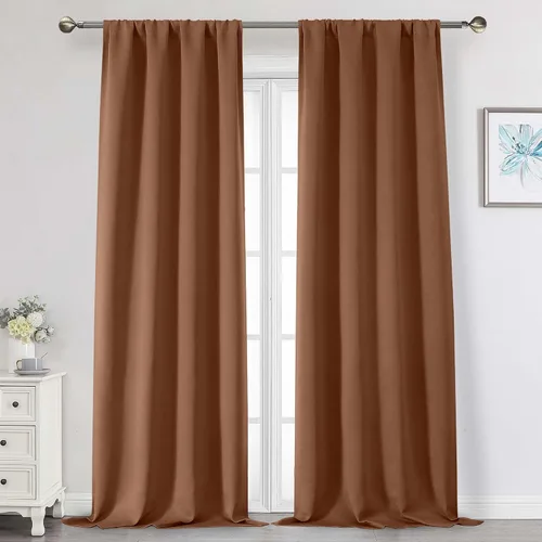Miniatura 33 de Cortinas opacas para dormitorio, sala de estar, juego de 2 paneles de 54 pulgadas de largo, cortinas de oscurecimiento de habitación con aislamiento