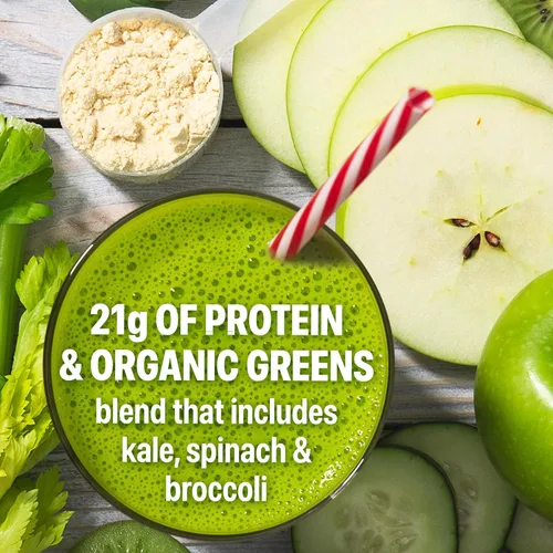 Miniatura 6 de Orgain Proteína vegana orgánica en polvo + verduras, vainilla – 0.74 oz de proteína a base de plantas, 0.16 oz de fibra prebiótica para la salud