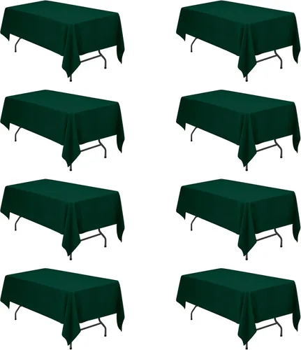 Miniatura 186 de BRILLMAX 6 Pack de Manteles Azul Marino para Mesas Rectangulares de 8 Pies 90 x 156 Pulgadas - 8 pies Mantel Rectangular a Granel de Lino