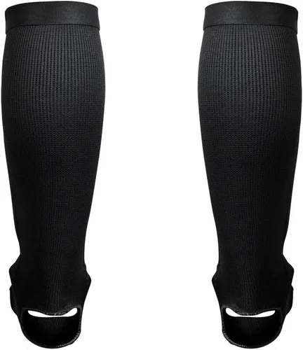Miniatura 4 de Combat Corner Espinilleras elásticas de Muay Thai sin cordones – Kickboxing, MMA Sparring y Entrenamiento Espinilleras protectoras