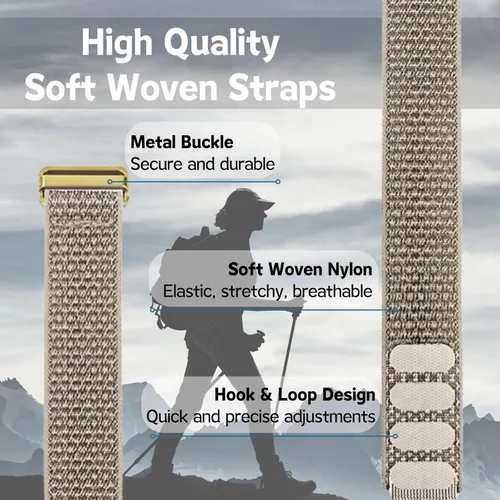 Miniatura 4 de Vanet Correas de nailon compatibles con bandas de bucle polar/reemplazo Polar 360, correa elástica transpirable deportiva, ajustable, trenzada