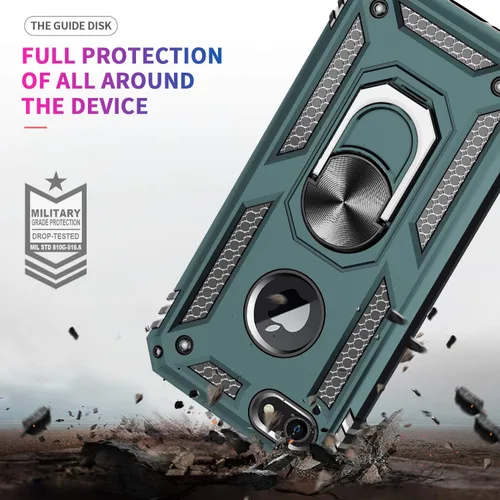 Miniatura 6 de Funda LeYi para iPhone 6S/6, funda para iPhone 7, funda para iPhone 8, armadura de grado militar de doble capa con soporte giratorio de 360 grados
