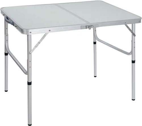 Miniatura 9 de REDCAMP Mesa plegable cuadrada pequeña de 2 pies, mesa de campamento portátil de aluminio de altura ajustable ligera para picnic, playa, al aire