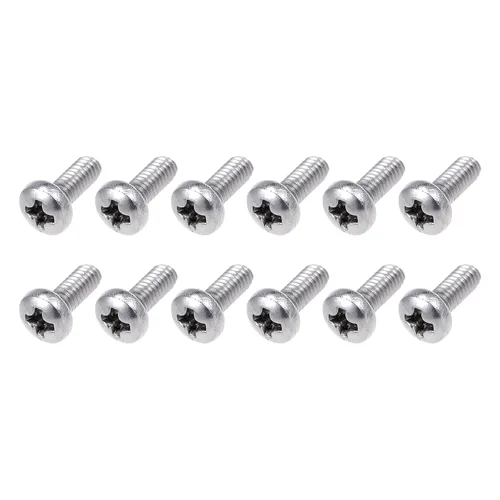 METALLIXITY Tornillos de máquina (M2.0.197 x 0.236 in), 60 unidades, pernos Phillips cruzados de acero inoxidable 304, para instalación de muebles,