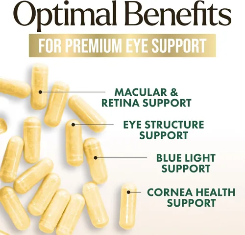Miniatura 5 de Vitaminas para los ojos – Vitamina de salud ocular de 3 veces fuerza con luteína y zeaxantina – Visión Salud Macular y Ojos Secos Apoyo con Zinc