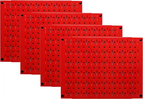 Miniatura 13 de Juego de tableros organizadores de metal de clavijas para pared, cuatro tableros de 12 pulgadas de alto x 16 pulgadas de ancho, para almacenamiento