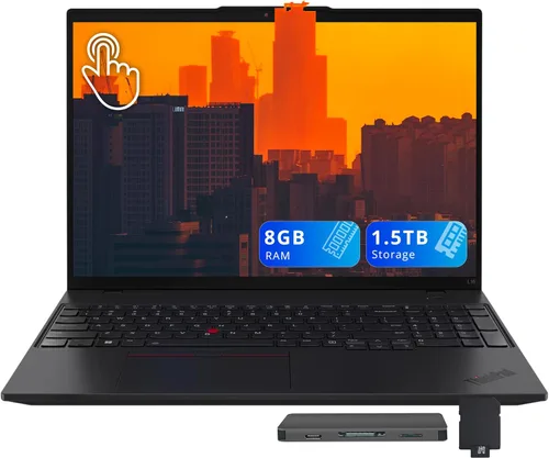Lenovo ThinkPad L16 G2 - Laptop con pantalla táctil WUXGA de 16 pulgadas, Intel Core Ultra 5 225U, 8 GB de RAM DDR5, almacenamiento de 1,5 TB (512