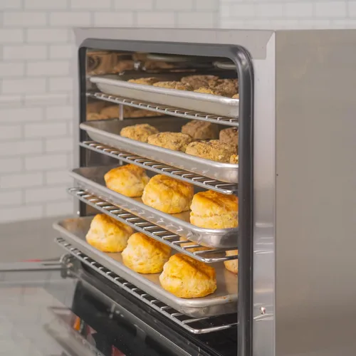 Miniatura 7 de Kratos Horno comercial, horno de convección eléctrico de encimera de tamaño medio con control de vapor, acero inoxidable, 208/240V (29M-059)