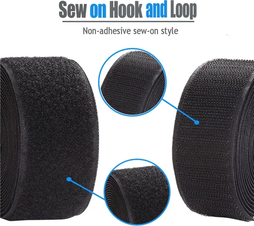 Miniatura 3 de MYUREN - Velcro en tejido para coser, estilo gancho y bucle de 3/4 pulgada, tiras de nailon no adhesivas en la parte posterior, cinta entrelazada