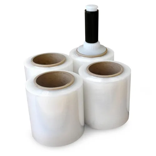 Miniatura 22 de IDL Packaging Mini rollo elástico de 3 pulgadas, 700 pies, calibre 120 (paquete de 2) con un mango de plástico incluido – Envoltura de plástico