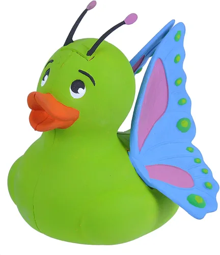 Wild Republic Pato de goma, mariposa, regalo para niños, gran regalo para niños y adultos, 4 pulgadas