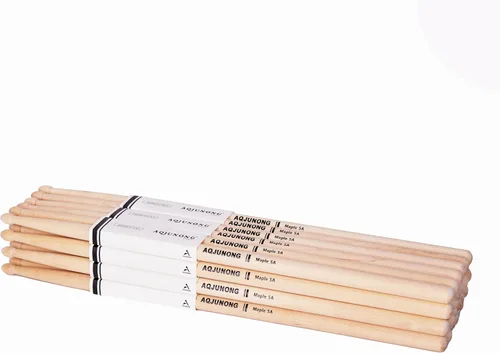 Miniatura 7 de Baquetas AQJUNONG, 12 pares de baquetas de arce 2B Punta clásica de madera de arce, tambor acústico, juego electrónico, accesorios de percusión
