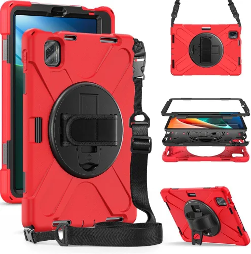 Miniatura 11 de Para Xiaomi Pad 5 / Xiaomi Pad 5 Pro Funda de tableta de 11.0 pulgadas 3 en 1 Marco de plástico duro + doble silicona