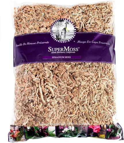 Miniatura 8 de SuperMoss (22306) Musgo Sphagnum, fibra de larga duración superior retención de agua para orquídeas y plantas de vivero, 4 onzas de color blanco