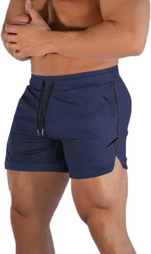 Miniatura 19 de FLYFIREFLY Pantalones cortos de entrenamiento de gimnasio para hombre, ligeros, atléticos, pantalones cortos para entrenamiento de culturismo