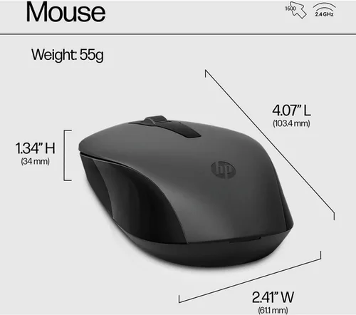 Miniatura 3 de HP Combo de teclado y mouse inalámbricos 330 - Receptor USB inalámbrico de 2.4 Ghz - Teclas Chiclet, 12 atajos de teclado - Mouse multisuperficie