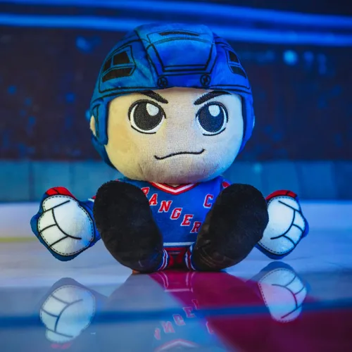 Miniatura 4 de Bleacher Creatures New York Rangers Mark Messier - Peluche de 8 pulgadas de la NHL Kuricha sentado – Leyenda de la NHL inspirada en Chibi suave Los