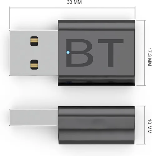Miniatura 5 de Kit USB Bluetooth para coche, mini 2 en 1 5.4 adaptador receptor Bluetooth para música de automóvil/audio estéreo, conectar y usar, cable auxiliar