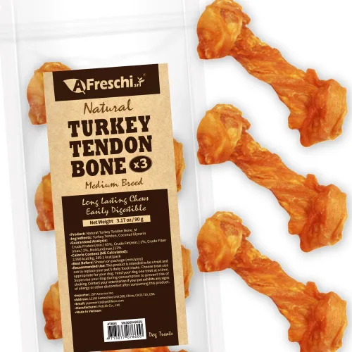Miniatura 14 de AFreschi - Premios masticables de tendón de pavo para perros y cachorros, Signature Series, ingrediente de EE. UU., hipoalergénico, fácil