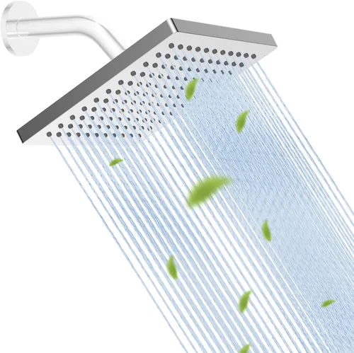 Miniatura 11 de Hibbent Cabezal de ducha filtrado de metal, cabezal de ducha de lluvia de alta presión de 6 pulgadas, filtro de ducha de 20 etapas para suavizador