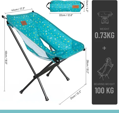 Miniatura 2 de G2 GO2GETHER LACAL - Silla ligera portátil para jóvenes, tamaño plegable compacto de 12.6 x 4.3 pulgadas, solo pesa 1.6 libras, tela Oxford 600D