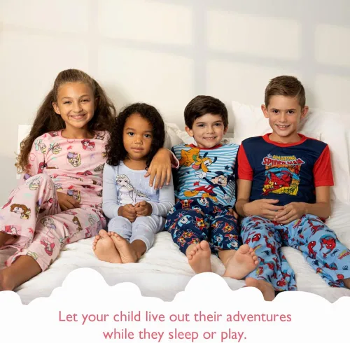 Miniatura 2 de Disney Conjunto de pijama de algodón ajustada de 4 piezas para niña