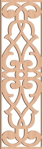 Miniatura 147 de 9 3/8"W x 24 3/8"H x 1/4"T Bellaire Decorativos Paneles de pared de madera calado, abedul