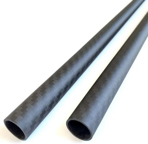 Miniatura 13 de 2 piezas Tubo de Fibra de Carbono 6 mm x 4 mm x 420 mm, 6 ~ 50 mm Disponible, 3 K rollo Envuelto Twill Mate Acabado.