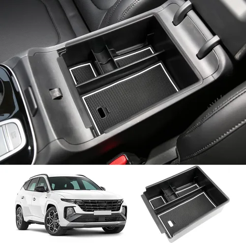 2025 2026 T ucson Accesorios para Hyundai T ucson 2022-2025 2026 2026 Organizador de consola central, caja de almacenamiento, reposabrazos