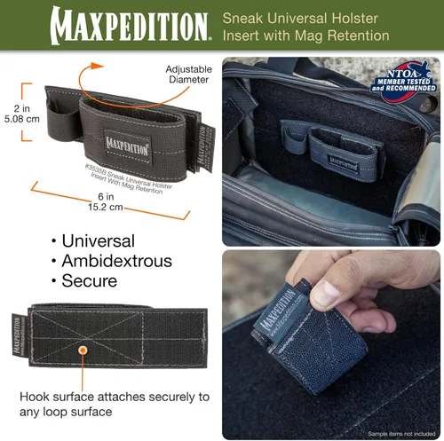Miniatura 3 de Inserto para funda universal Maxpedition Gear Sneak con retención Mag. Negro