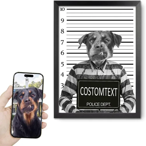 Miniatura 46 de Fotos personalizadas de mascotas en lienzo para pared Arte de baño personalizado Lindo perro gato en bañera Impresiones, divertidos animales Foto