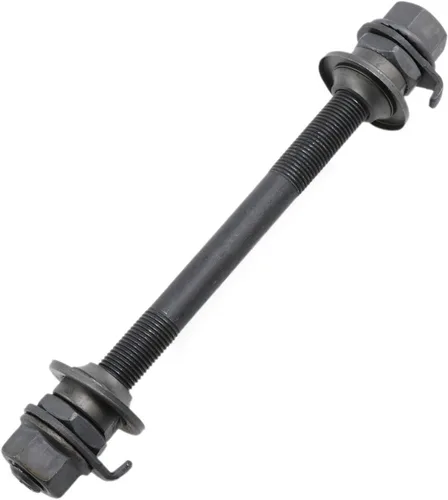 Eje de bicicleta de 5.512 in de velocidad múltiple eje delantero 3/8 pulgadas negro 26TPI Hub Kit de arandela de tuerca de bloqueo cónico -1 unidad