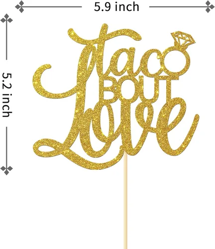 Miniatura 4 de Taco Bout Love Cake Topper estilo fiesta mexicana despedida de soltera fiesta temática de compromiso suministros de fiesta de despedida de soltera
